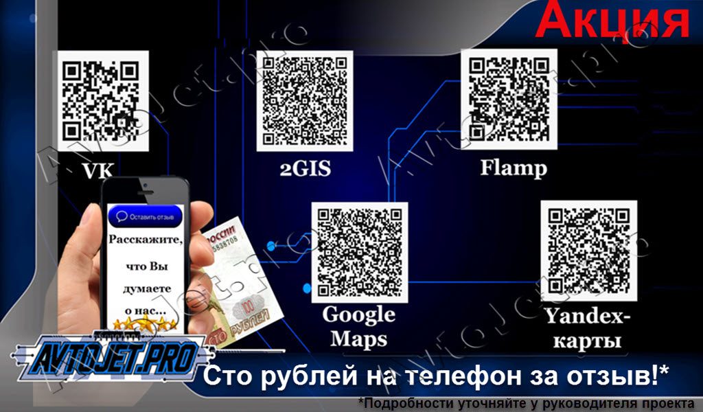 Акция: «Сто рублей на телефон за отзыв!»